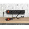 SVEN SF-06E viršįtampių apsaugos juosta 1,8 m, (6 lizdai) juoda