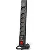 ACAR W2437 surge protector Juodas 6 AC outlet(s) 230 V 3m