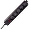 Prailgintuvas su apsauga Akyga AK-SP-05A juoda - 5 lizdai - 1.8 m