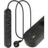 ART FU910 4 gniazda-16A-USB A+C-3.4A-szybka kroviklis-juoda-1,5m-3x1,5mm2