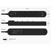 ART FU815 4 gniazda-10A-2USB A+C-2.6A-juoda-3m-3x1,0mm2