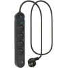 ART FU910 4 gniazda-16A-USB A+C-3.4A-szybka kroviklis-juoda-1,5m-3x1,5mm2