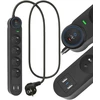 ART FU810 4 gniazda-10A-2USB A+C-2.6A-juoda-1,5m-3x1,0mm2