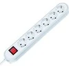 Bachmann lizdų juosta SMART 6 krypčių, balta 3,0 m, su jungikliu