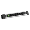 Maitinimo juosta Bachmann CONNECTUS 6xCEE7/3, 1x jungiklis, 1xUSB-C/C 45 W, ilgis 2,0 m, CEE7/7, pilka