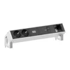 Maitinimo juosta Bachmann DESK2 2xCEE7/3 1xUSB C/C 100 W, 1xCM 1,0 m iš nerūdijančio plieno