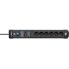 Ilgintuvas su įžeminimu ir perkrovos apsauga Brennenstuhl 30000A/6-viet./1.5m/3x1.5mm juodas