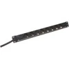 Assmann Electronic DIGITUS 19inch Outlet stripe aliuminio 8x Schuko juodas 16A 4000W In 1x Schuko incl.metal mount kit