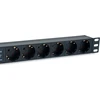 Equip Steckdosenleiste 19(1HE)6fach mit Schuko + Schalt Alu