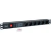 Equip Steckdosenleiste 19(1HE)6fach mit Schuko + Schalt Alu
