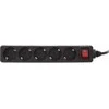 Galios juosta InLine 5 lizdai 1,5 m juodos (16451D)