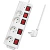 LogiLink 4 lizdai 1,5m balta | jungiklis