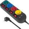 Maclean maitinimo juostelė, 4 lizdų ilgintuvas + 2xUSB, su jungikliais, 250VAC/10A, 2.1A 5V, 1.5m, juodas, MCE229 B