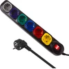 Listwa „Maclean“ maitinimo laidas, 6 lizdų, su jungikliu, 250 V kintamoji srovė / 10 A, 1,5 m, MCE509 B