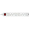 Baltas MicroConnect 8 lizdų maitinimo laidas 3 m