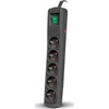 Galios juosta Montis MT030 įtampa 5 lizdai 1,5 m juodos (MT030- 1,5)