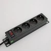 NETRACK 125-10-01 Netrack maitinimo paskirstymo blokas 10 1U, 230V/16A, 4xE, ALU