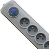 QOLTEC 50167 Apsaugos nuo viršįtampių Quick Switch 8 lizdai pilka 1,8m