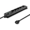 QOLTEC Apsauga nuo viršįtampių Quick Switch 5 lizdai 3m juodas