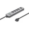 QOLTEC Apsauga nuo viršįtampių Quick Switch 5 lizdai 3m pilka