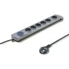QOLTEC 50166 Qoltec Apsaugos nuo viršįtampių Quick Switch 6 lizdai pilka 3m
