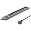 QOLTEC 50168 Apsaugos nuo viršįtampių Quick Switch 8 lizdai pilka 3m
