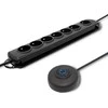 QOLTEC Apsauga nuo viršįtampių su Foot Quick Switch 7 lizdais 1,5 m