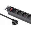 Qoltec Aliuminis maitinimo ilgintuvas RACK 10'' 1U 16A 4xFRENCH 1.8m