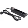 Qoltec Aliuminis maitinimo ilgintuvas RACK 10'' 1U 16A 4xFRENCH 1.8m