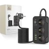 Tech-Protect PC3X6 Power Strip 3 Sockets 240V + 3xUSB-A + 3xUSB-C 200cm – Juodas