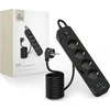 Tech-Protect PCL4X3 Power Strip 4 Sockets 240V + 2xUSB-A + 1xUSB-C 200 cm – Juodas
