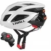 Livall Plento šalmas su „Bluetooth“ ryšiu, 55–61 cm, LED/SOS/interkomu, baltas