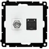 Kontakt Simon GN.ANTE."F"+RJ45 K.6 Matinis Baltas SIMON55