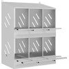 viščiukų lizdų dėžutė su 6 skyriais cinkuoto sidabro metalo