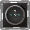 Ospel Vieno lizdo Impresja GP-1YZPUSB/m/50 su įžeminimu ir sklendėmis su USB įkrovikliu 2.1A antracitas
