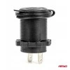 Vandeniui atsparus automobilio cigarečių degiklio maitinimo lizdas su raudonu LED apšvietimu,12/24V AMIO-04219
