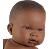 Llorens Baby Girl Doll Nahia 45 cm be drabužių tamsios odos (45004)