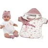 Llorens Llorens 16350 Lėlė 36 cm rožiniame miegmaišyje
