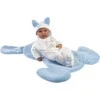 Llorens Llorens 63597 Vinilinė lėlė kūdikiui 35 cm Bimbo su mėlyna pagalve