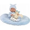 Llorens Llorens 73807 Vinilinė lėlė 40 cm Nico su mėlyna pagalve ir mielu žaislu