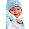 Llorens Llorens Lėlė 63805 38 cm śmiejąca się Liam w śpiworku