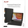 LMP klaviatūros apsauginis dėklas, skirtas iPad 10,2" (2019/2020/2021), 7/8/9th Gen, stovas, did. priekinis atvartas, miego ir pažadinimo, pieštukas / kreidelė /, Bluetooth, CH išdėstymas, juodas
