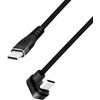 „LogiLink USB 2.0“ | USB-C 3,0 m pintas kampinis juodas