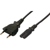 LogiLink Prisijungti | Maitinimo laidas | CP092 | Juodas Euro kištukas (CEE 7/16) | IEC 60320 C7 jungtis