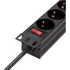 LogiLink LogiLink 4 kontaktų maitinimo lizdas su jungikliu, 10 colių (1U), 2 m