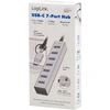 LogiLink Huby i koncentratory USB 3.2 Gen 1 (3.1 Gen 1) Type-A + Type-C 5000 Mbit/s Pilka (UA0441)