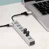 LogiLink Huby i koncentratory USB 3.2 Gen 1 (3.1 Gen 1) Type-A + Type-C 5000 Mbit/s Pilka (UA0441)