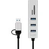 LogiLink Hub 3xusb3.0 su atminties kortelių skaitytuvu pamięci