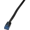 LOGILINK CF2073U LOGILINK - Komutacinis kabelis Flat Cat.6A U/UTP SlimLine juodas 5m