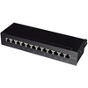 LogiLink Patch panelė 12x RJ- 45 Cat.6A STP Juodas (NP0019B)